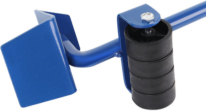 Set Mutare si Transport Mobilier idealStore MovingKit, contine 4 Suporti cu 8 roti, Levier din Otel cu Maner Cauciucat, Greutate maxima 150 Kg