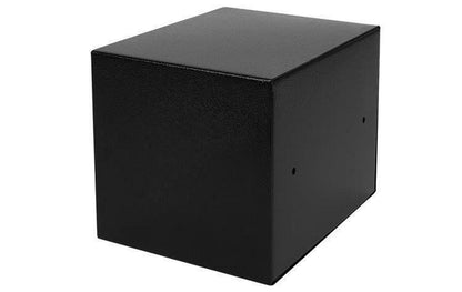 Seif cu Cod de Siguranta idealStore, Pereti Grosi, Usa Solida, Lagare de inchidere Supradimensionate, Posibilitate de fixare pe Perete, Cod Electric, Semnal Sonor, culoare Negru