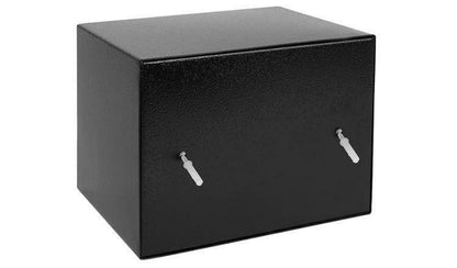 Seif cu Cod de Siguranta idealStore, Pereti Grosi, Usa Solida, Lagare de inchidere Supradimensionate, Posibilitate de fixare pe Perete, Cod Electric, Semnal Sonor, culoare Negru