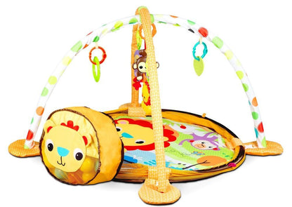 Centru de activitati interactiv IDL, Micul Leu cu 30 de bile colorate, Accesorizat cu jucarii simbolice in miscare, Permite dezvoltarea imaginatiei si stimuleaza capacitatea de concentrare a micutilor, Galben