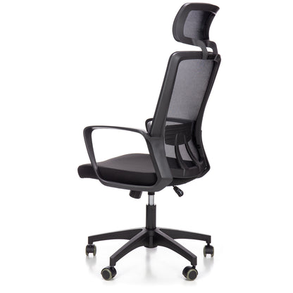 Scaun de birou rotativ idealStore Cloud Touch, Potrivit pentru orele lungi de munca in fata computerului, Confectionat din micro-fibra, Cotiere reglabile 2D, Baza de aluminiu, Roti cauciucate