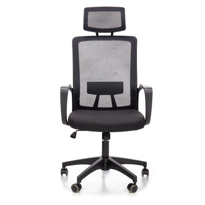 Scaun de birou rotativ idealStore Cloud Touch, Potrivit pentru orele lungi de munca in fata computerului, Confectionat din micro-fibra, Cotiere reglabile 2D, Baza de aluminiu, Roti cauciucate