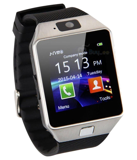 Smartwatch Metalic cu Telefon-micro sim IDL-90 S+, Card Micro-SD, Bluetooth, Touchscreen, WhatsApp, Notificari, Camera 1,3 MPX, Monitorizare Somn, Sedentarism, Anti-pierdere, Browser, Facebook, Silver