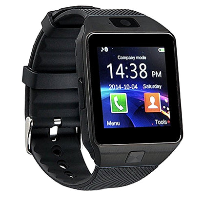 Smartwatch Metalic cu Telefon-micro sim IDL-90 S+, Card Micro-SD, Bluetooth, Touchscreen, WhatsApp, Notificari, Camera 1,3 MPX, Monitorizare Somn, Sedentarism, Anti-pierdere, Browser, Facebook, Black