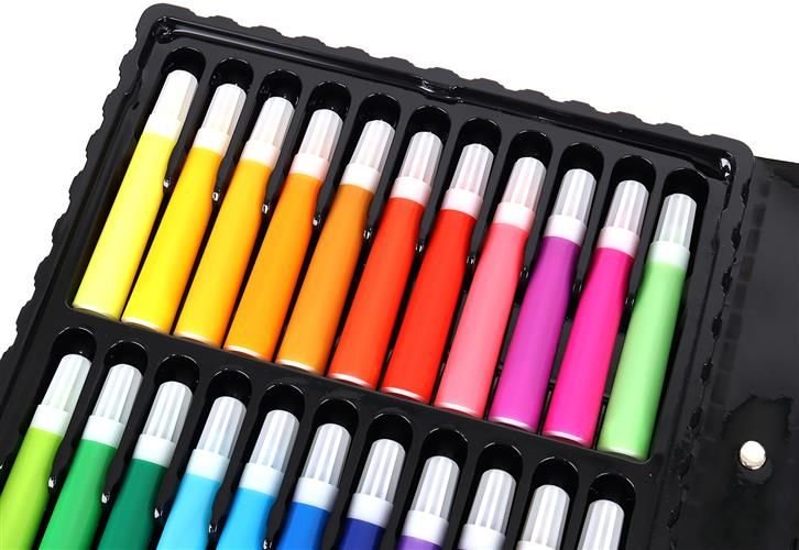 Set pentru pictura 86 piese cu geanta inclusa, Iso Trade, Negru