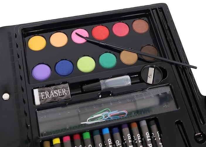 Set pentru pictura 86 piese cu geanta inclusa, Iso Trade, Negru