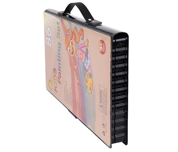 Set pentru pictura 86 piese cu geanta inclusa, Iso Trade, Negru