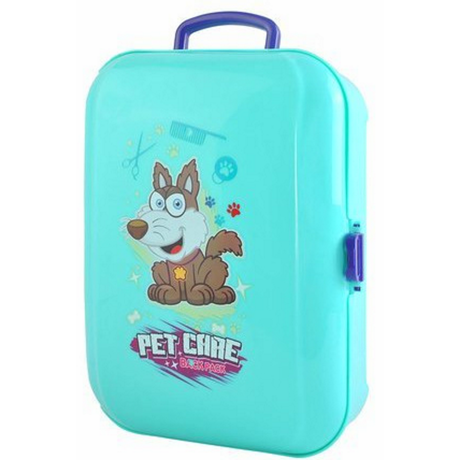 Kit de infrumusetare pentru Catelus idealStore Fashion Dog, cu Perie, Uscator, Foarfece, dezvolta Responsabilitatea si Ingrijirea Animalutelor de Companie