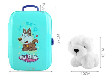 Kit de infrumusetare pentru Catelus idealStore Fashion Dog, cu Perie, Uscator, Foarfece, dezvolta Responsabilitatea si Ingrijirea Animalutelor de Companie