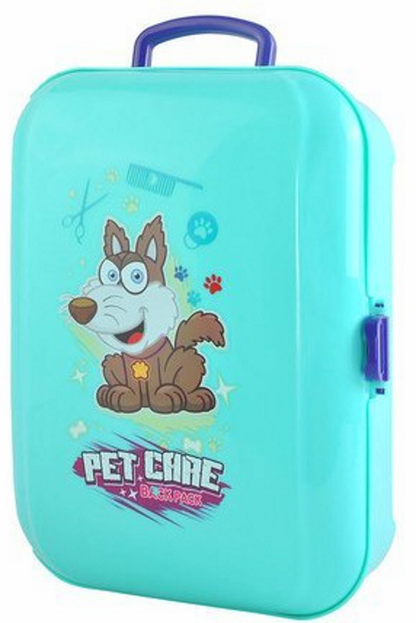 Kit de infrumusetare pentru Catelus idealStore Fashion Dog, cu Perie, Uscator, Foarfece, dezvolta Responsabilitatea si Ingrijirea Animalutelor de Companie