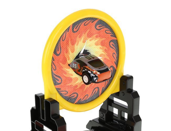 Circuit cu lansator si masinuta de jucarie, pista cu x 2 bucle si 2 masini, lungime pista 165 cm