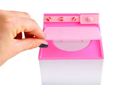 Set complet pentru papusi 'ISP Laundry Clean', cu Masina de Spalat Rufe, Uscator de Haine, Suport Umerase, Masa de Calcat, Fier de Calcat, Cos de Rufe