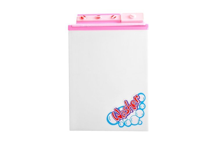 Set complet pentru papusi 'ISP Laundry Clean', cu Masina de Spalat Rufe, Uscator de Haine, Suport Umerase, Masa de Calcat, Fier de Calcat, Cos de Rufe