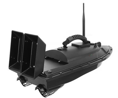 Barca idealSTORE de pescuit Dimensiuni 55 x 27 x 16 cm, Include telecomanda, antena detasabila, baterie, Autonomie 300m, Baterie 5200AH/ 7,4V, Timp de lucru 2,5h, Semnalizare lumina