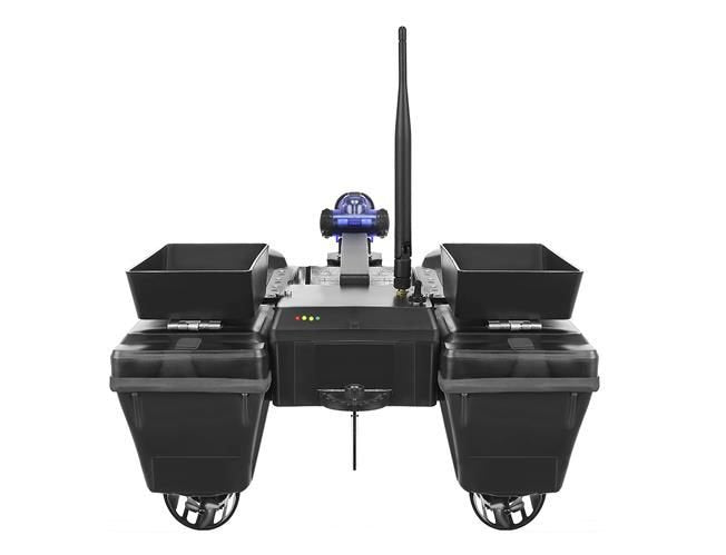 Barca idealSTORE de pescuit Dimensiuni 55 x 27 x 16 cm, Include telecomanda, antena detasabila, baterie, Autonomie 300m, Baterie 5200AH/ 7,4V, Timp de lucru 2,5h, Semnalizare lumina