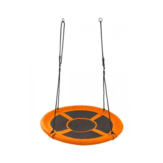 Leagan pentru copii profesional idealStore Stork's Nest, tip Cuib, Sarcina maxima 150 Kg, Diametru 95 cm, Cadru Otel, Portocaliu