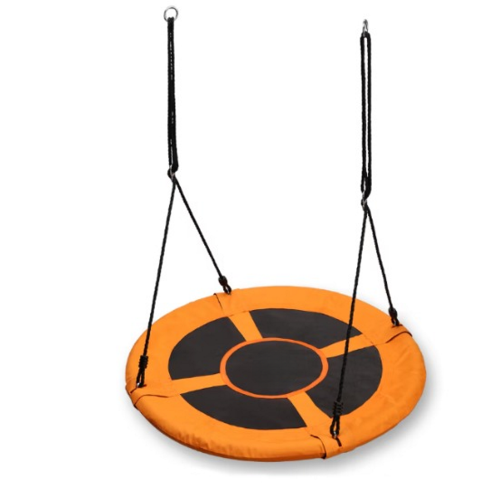 Leagan pentru copii profesional idealStore Stork's Nest, tip Cuib, Sarcina maxima 150 Kg, Diametru 95 cm, Cadru Otel, Portocaliu