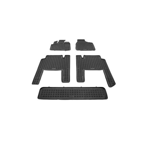 Set 5 Covorase interior cauciuc premium lux Volkswagen Sharan 1995 - 2010, 7 locuri