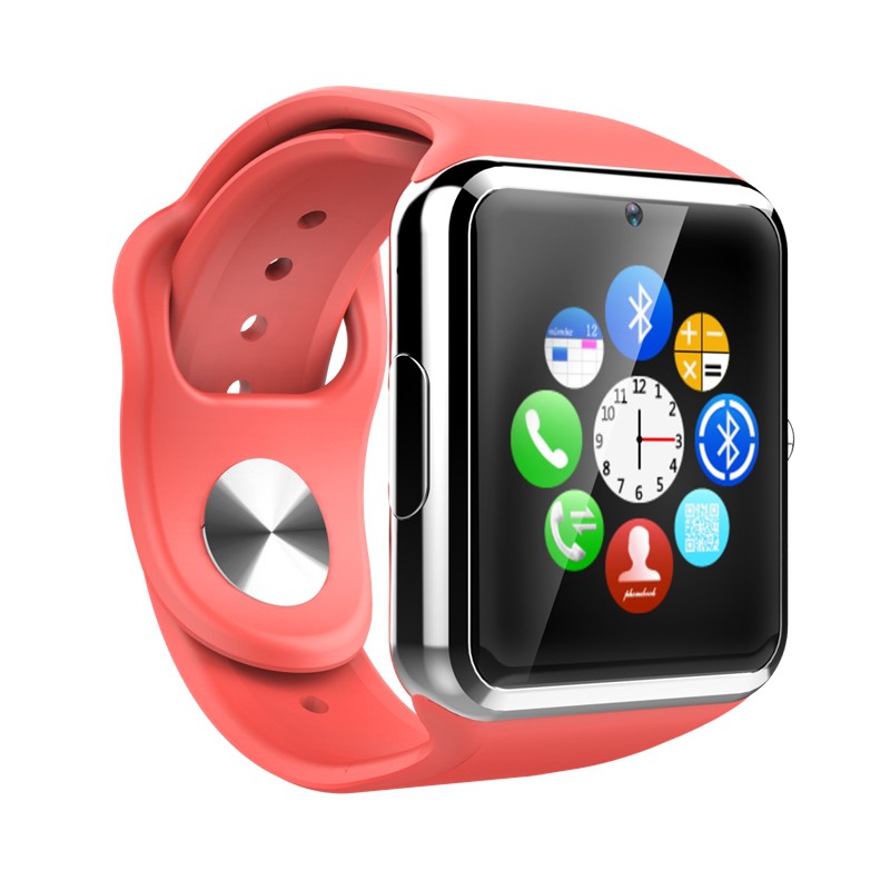 Ceas Smartwatch 2in1 cu functie de Telefon Ideal 10, Modul Apelare prin BlueTooth, Notificari Apeluri si Mesaje, Inregistrare Voce, Camera 1.3 Mpx, Protectie Antizgarieturi, Facebook, Whatsapp, Bratara Silicon Sport, Culoare Rosu