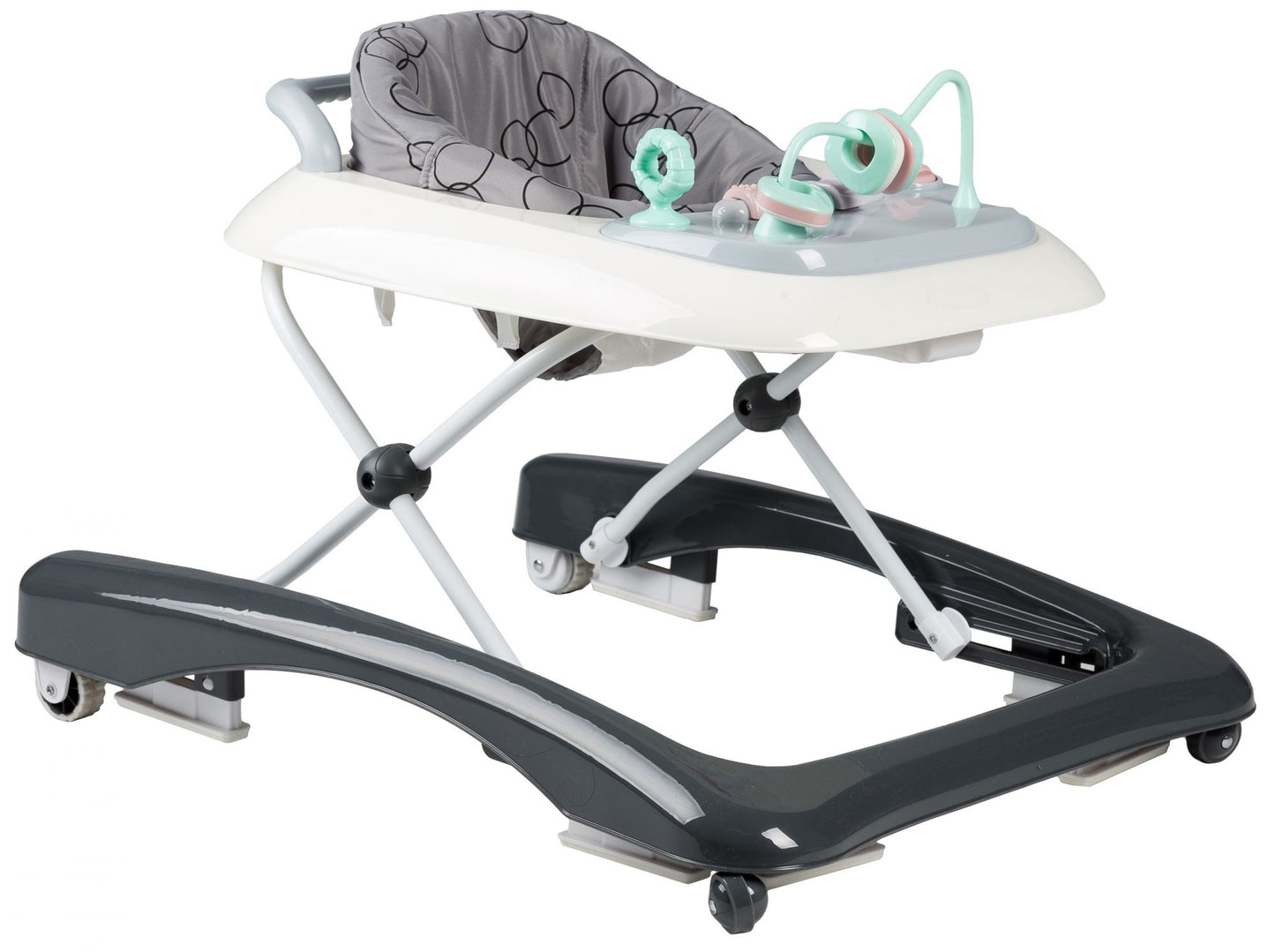 Premergator 2in1 idealStore ProfyWalker, 3 Trepte de Inaltime, Pliabil, Panou Interactiv, Roti Silicon, Scaun Moale, Siguranta Anticadere, Greutate Maxima 11.5Kg