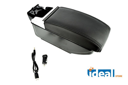 Cotiera auto universala idealSTORE, reglabila, cu leduri, model elegant