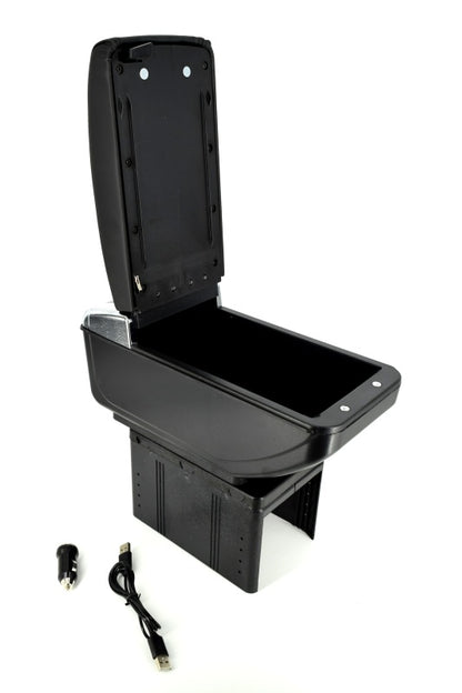 Cotiera auto universala idealSTORE, reglabila, cu leduri, model elegant