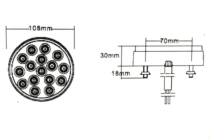 Lampa SMD 6004-1 lumina rosie 12V-24V rezistenta la apa