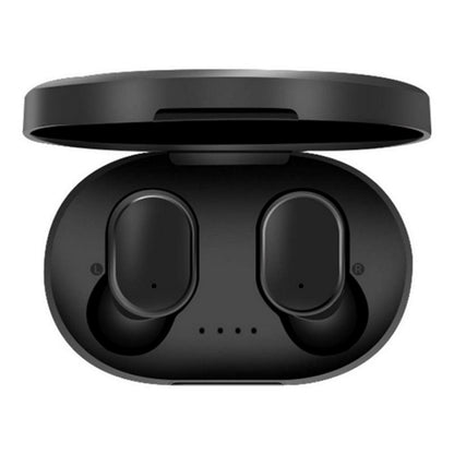 Casti Wireless Profesionale A6S idealSTORE, Bluetooth 5, Impermeabil IPX4, Control Muzica, Android- iOS, Functie apelare, Include Husa Incarcare, Microfon, Culoare Negru