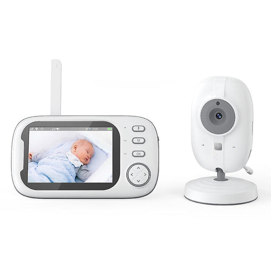 Sistem monitorizare Video si Audio pentru Bebelusi Little Baby IdealStore, Ecran HD de 3.5 inch, Monitorizare temperatura, 8 Cantece de leagan, Raza mare de actiune pana la 200m, Memento pentru alaptare, Posibilitatea de a vorbi cu copilul