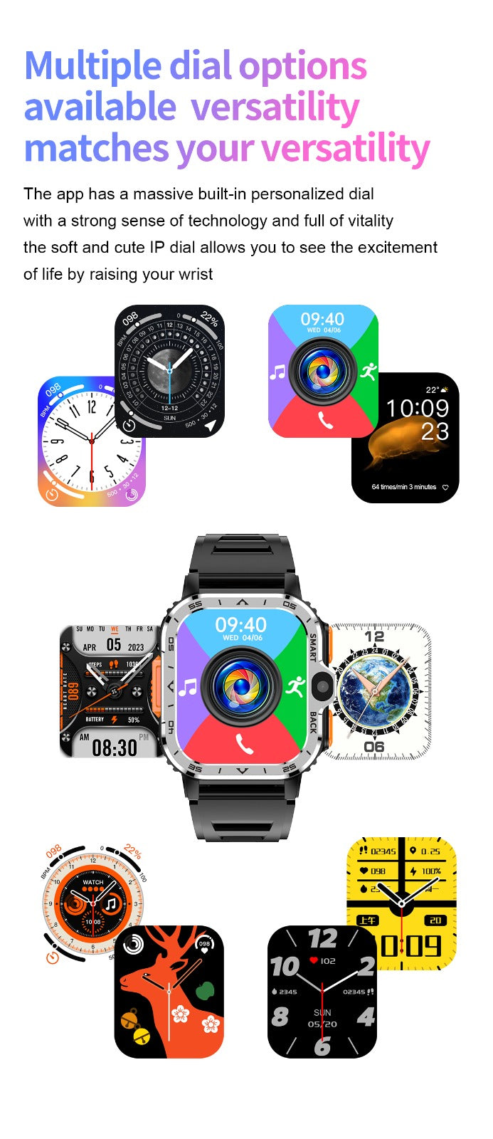 Smartwach idealSTORE ALLinONE, cu SIM, Apel, Navigatie GPS, Camera duala HD, Apel Video, Aplicatii instalate TikTok, Facebook, WhatsApp, Play Store, Chrome, Youtube, Gmail, Memorie 16 GB, mod Multi Sport, NFC