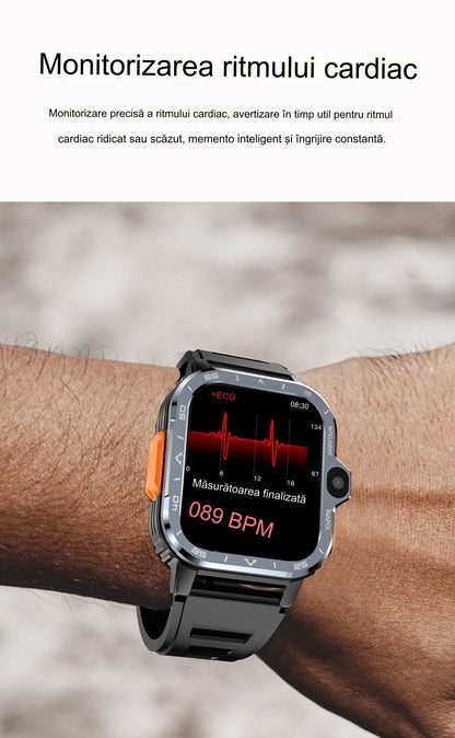 Smartwach idealSTORE ALLinONE, cu SIM, Apel, Navigatie GPS, Camera duala HD, Apel Video, Aplicatii instalate TikTok, Facebook, WhatsApp, Play Store, Chrome, Youtube, Gmail, Memorie 16 GB, mod Multi Sport, NFC