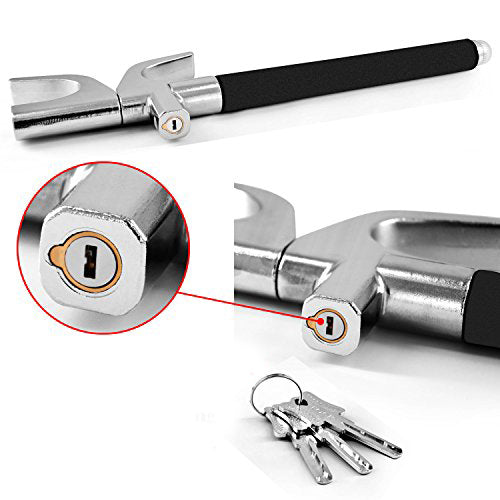 Antifurt volan premium, material rezistent cu 3 chei