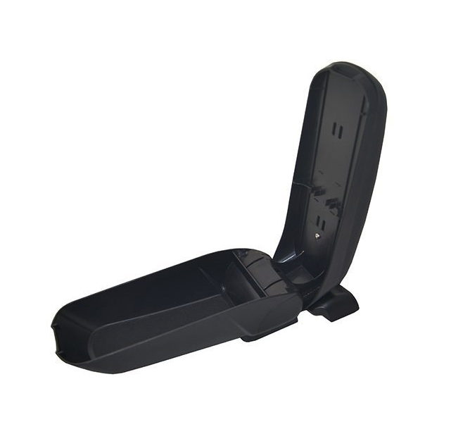 Cotiera Universala Neagra idealSTORE cu Baza Metalica, Dimensiune 67  33 x 35 cm, Material Premium, Calitate Superioara, Rezistenta la Socuri, Model Elegant, Piele Ecologica