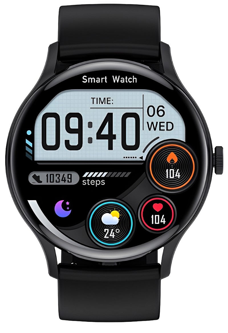Ceas SmartWatch si Bratara Fitness Avatar Fashion idealSTORE, FULL Touch HD 1.28, Call Asistent vocal, Apelare Bluetooth, NFC Acces Control, Android-iOS, Monitorizarea SpO2, Ritmul cardiac, Somn, Multi-Sport, Long Battery, Black Edition