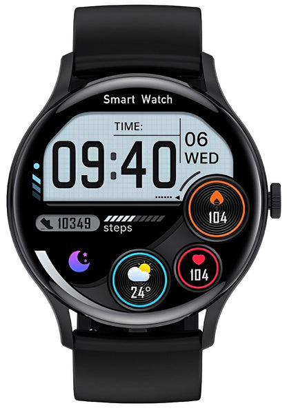 Ceas SmartWatch si Bratara Fitness Avatar Fashion idealSTORE, FULL Touch HD 1.28, Call Asistent vocal, Apelare Bluetooth, NFC Acces Control, Android-iOS, Monitorizarea SpO2, Ritmul cardiac, Somn, Multi-Sport, Long Battery, Black Edition