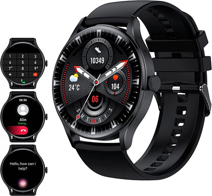 Ceas SmartWatch si Bratara Fitness Avatar Fashion idealSTORE, FULL Touch HD 1.28, Call Asistent vocal, Apelare Bluetooth, NFC Acces Control, Android-iOS, Monitorizarea SpO2, Ritmul cardiac, Somn, Multi-Sport, Long Battery, Black Edition