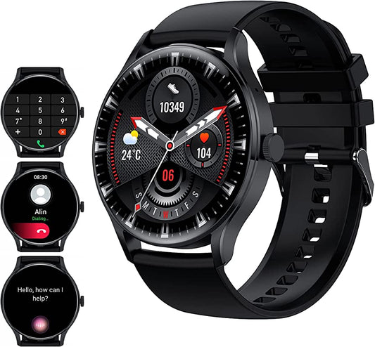 Ceas SmartWatch si Bratara Fitness Avatar Fashion idealSTORE, FULL Touch HD 1.28, Call Asistent vocal, Apelare Bluetooth, NFC Acces Control, Android-iOS, Monitorizarea SpO2, Ritmul cardiac, Somn, Multi-Sport, Long Battery, Black Edition