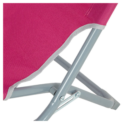 Scaun camping pliabil idealSTORE, Fabricat din otel si poliester, Dimensiuni 79 x 47 x 73 cm, Tetiera inclusa, Ideal pentru plaja si gradina