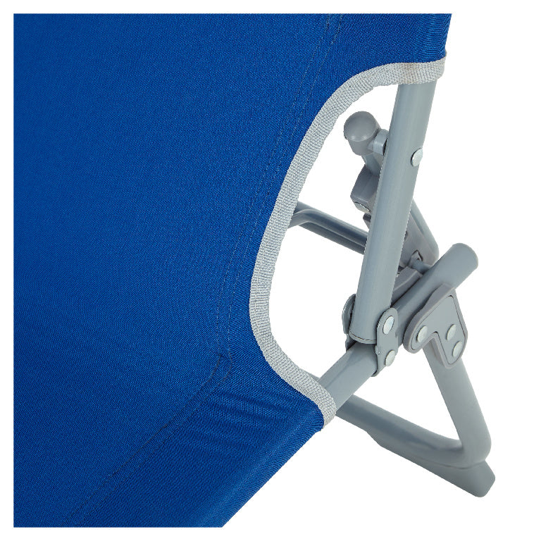 Sezlong pliant idealSTORE, Fabricat din otel si poliester, Dimensiuni 186 x 56 cm, Ideal pentru plaja si gradina, Sarcina maxima 110 kg