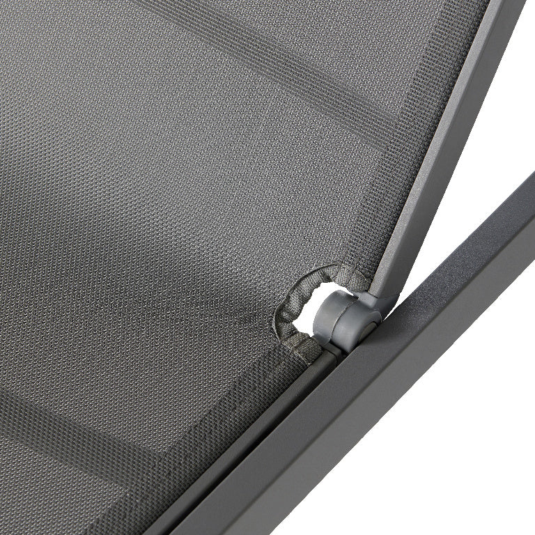 Sezlong pentru gradina pliant idealSTORE, Culoare GRI, Sarcina 110 Kg, Design placut, confortabil