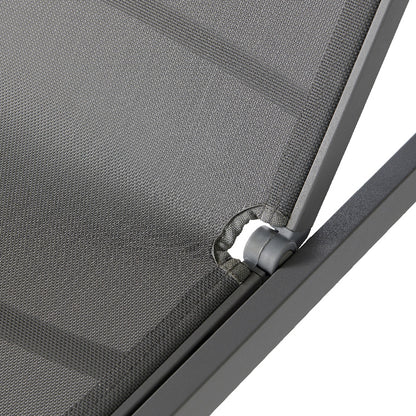 Sezlong pentru gradina pliant idealSTORE, Culoare GRI, Sarcina 110 Kg, Design placut, confortabil