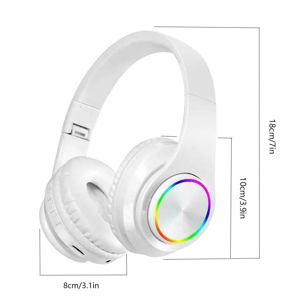 Casti Wireless B39 Collection idealSTORE, Bluetooth 5,0 MP3 Card, Desing modern, Hands-free Call, Raza de actiune 10 m, Compatibil Android, iOS, Windows, HD Voice, Microfon incorporat, Casca pliabila, Culoare Alb