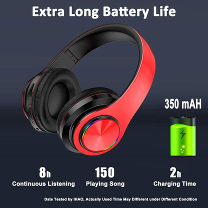 Casti Wireless B39 Collection idealSTORE, Bluetooth 5,0 MP3 Card, Desing modern, Hands-free Call, Raza de actiune 10 m, Compatibil Android, iOS, Windows, HD Voice, Microfon incorporat, Casca pliabila, Culoare Rosu