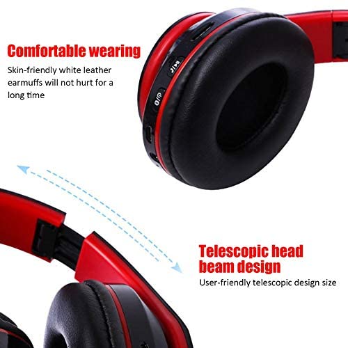 Casti Wireless B39 Collection idealSTORE, Bluetooth 5,0 MP3 Card, Desing modern, Hands-free Call, Raza de actiune 10 m, Compatibil Android, iOS, Windows, HD Voice, Microfon incorporat, Casca pliabila, Culoare Rosu