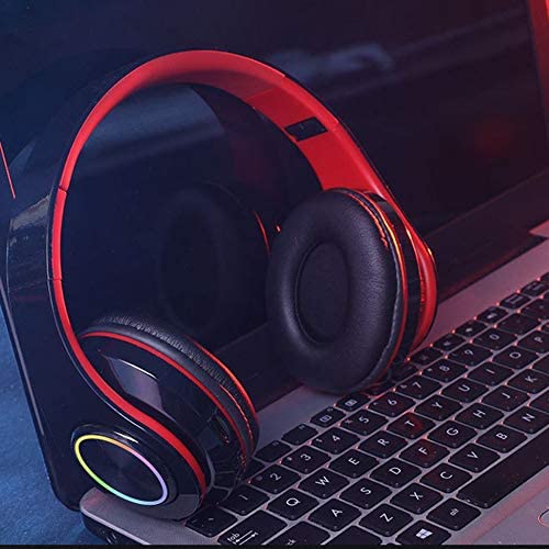 Casti Wireless B39 Collection idealSTORE, Bluetooth 5,0 MP3 Card, Desing modern, Hands-free Call, Raza de actiune 10 m, Compatibil Android, iOS, Windows, HD Voice, Microfon incorporat, Casca pliabila, Culoare Rosu Negru