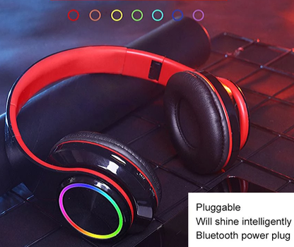 Casti Wireless B39 Collection idealSTORE, Bluetooth 5,0 MP3 Card, Desing modern, Hands-free Call, Raza de actiune 10 m, Compatibil Android, iOS, Windows, HD Voice, Microfon incorporat, Casca pliabila, Culoare Rosu Negru