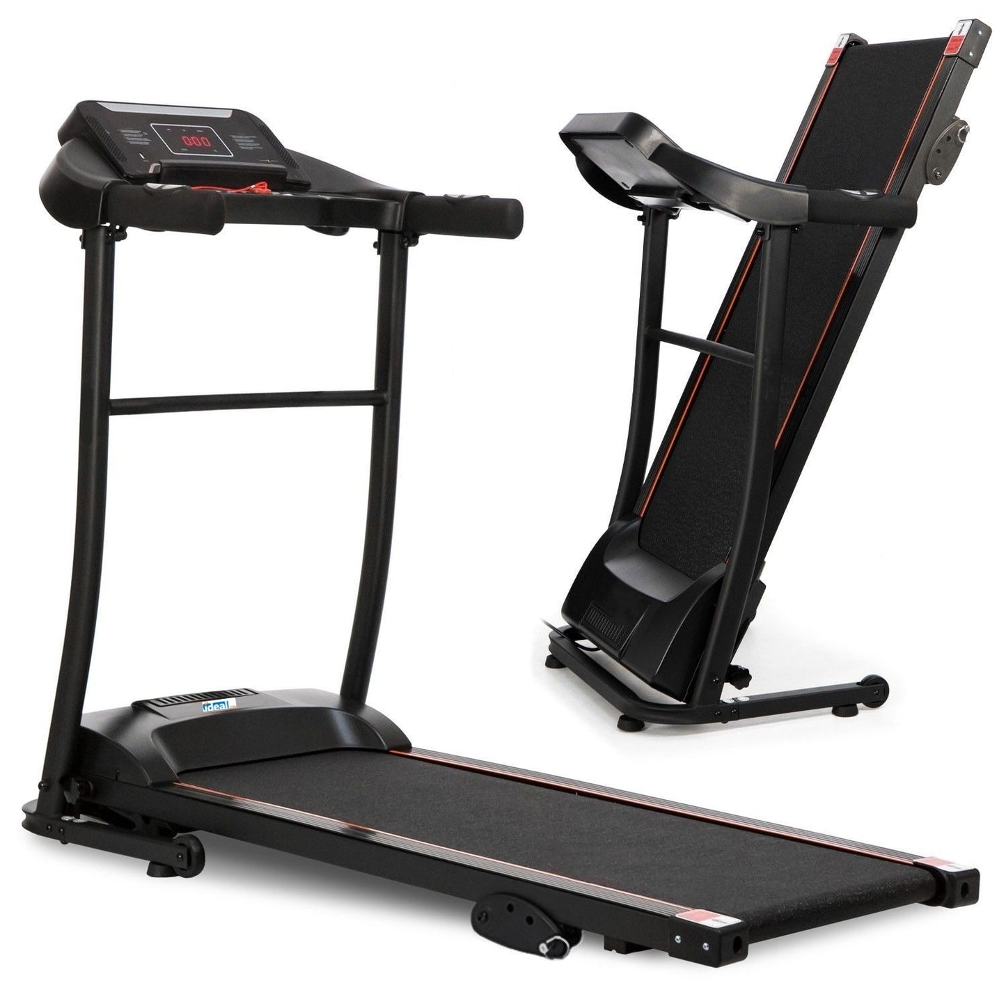 Banda electrica de alergat LifeEnergy IdealStore, Suprafata utila a benzii 110X40 cm, Capacitate max 110 KG,12 programe memorate in computer, 1 program manual, poate atinge o viteza maxima de 12 km/h, motor de 2 CP, Functie FAT si BMI