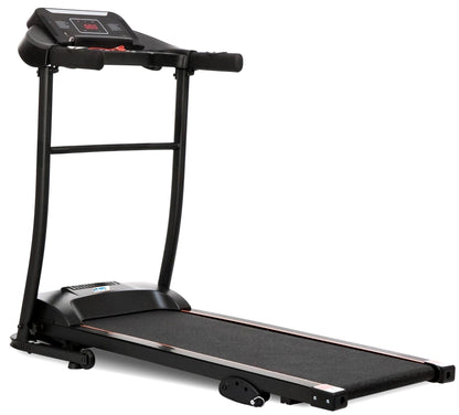 Banda electrica de alergat LifeEnergy IdealStore, Suprafata utila a benzii 110X40 cm, Capacitate max 110 KG,12 programe memorate in computer, 1 program manual, poate atinge o viteza maxima de 12 km/h, motor de 2 CP, Functie FAT si BMI