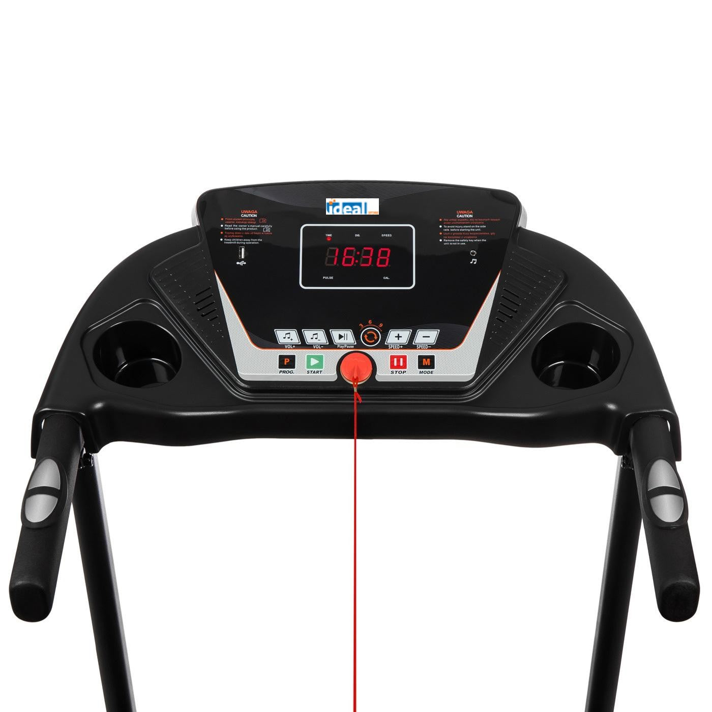 Banda electirca de alergat ProgressiveRun IdealStore, Bluetooth, Suprafata 110 X40 cm, capacitate maxima de pana la 110 KG, 12 programe memorate in computer,1 program manual, Viteza maxima de 12 km/h,3 Nivele de inclinare, Motor de 2 CP, Pliabila