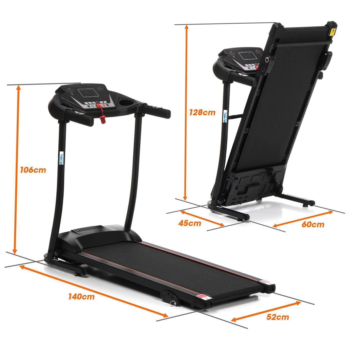 Banda electirca de alergat ProgressiveRun IdealStore, Bluetooth, Suprafata 110 X40 cm, capacitate maxima de pana la 110 KG, 12 programe memorate in computer,1 program manual, Viteza maxima de 12 km/h,3 Nivele de inclinare, Motor de 2 CP, Pliabila